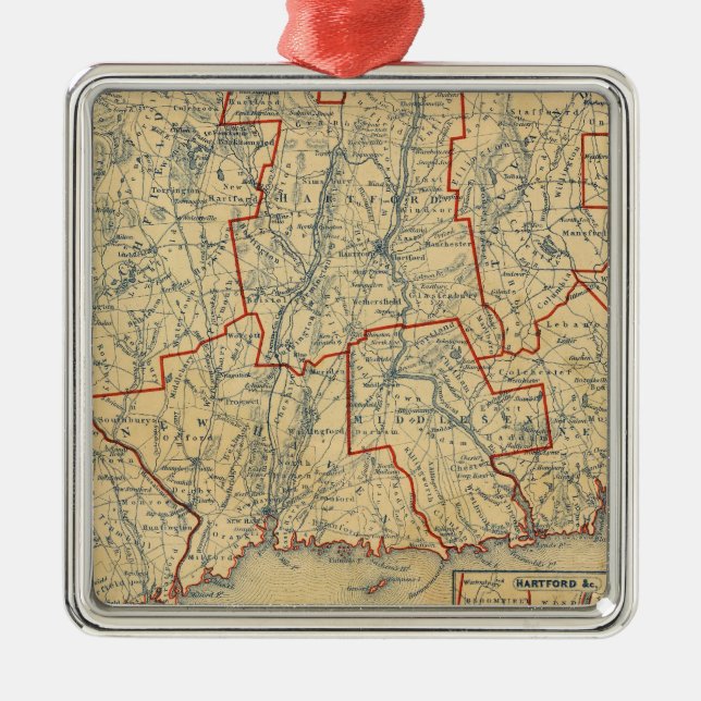 Connecticut 6 metal ornament (Front)