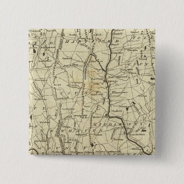Connecticut 7 pinback button (Front)