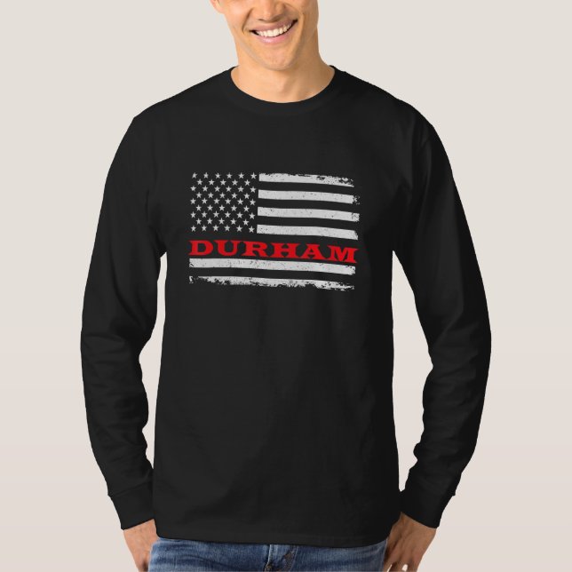 Connecticut American Flag Durham Usa Patriotic Sou T-Shirt (Front)