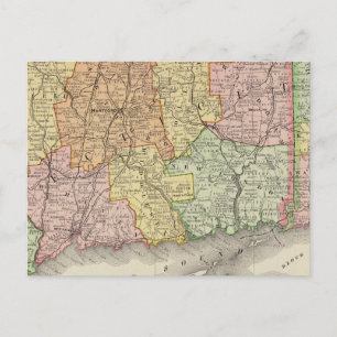 Connecticut and Rhode Island Postcard