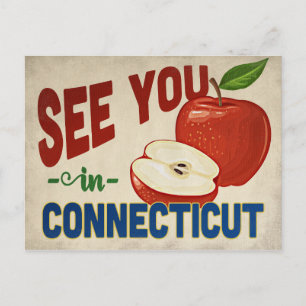 Connecticut Apple - Vintage Travel Postcard