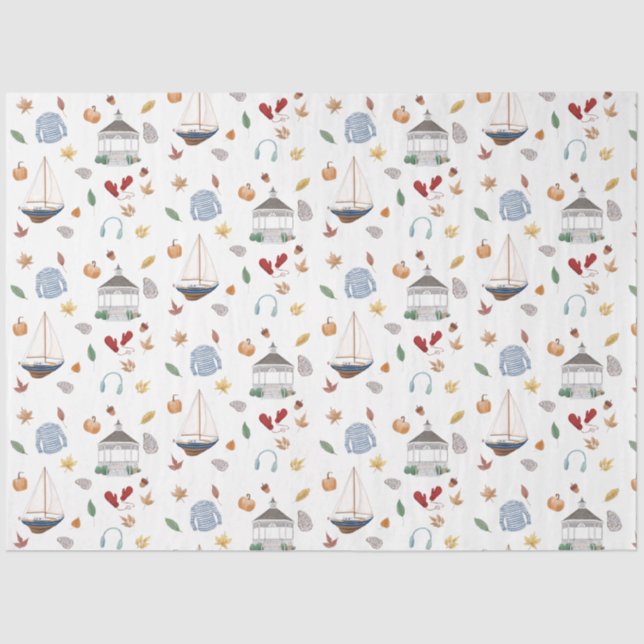 Connecticut Autumn in New England Tissue Paper (Front)