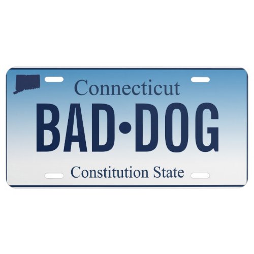 Connecticut BAD DOG License Plate2 License Plate