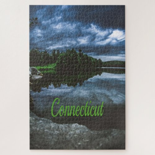 Connecticut Beutiful Lake Trees Jigsaw Puzzle