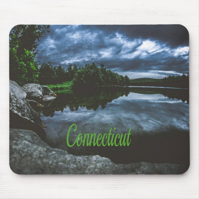 Connecticut Beutiful Lake Trees Mouse Pad (Front)