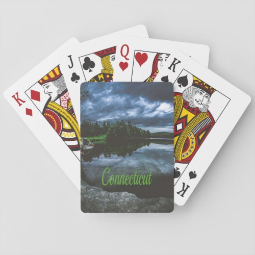 Connecticut Beutiful Lake Trees Poker Cards