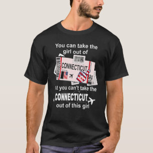 Connecticut Boarding Pass  Connecticut Girl T-Shirt