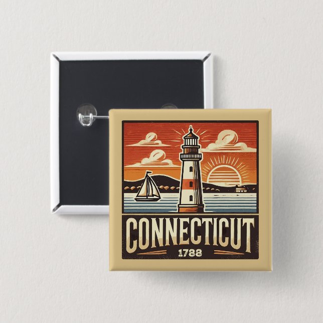 Connecticut Button (Front & Back)