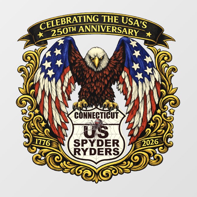 Connecticut Chapter - Decal Eagle USA250 (Sheet)