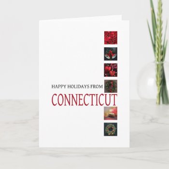 Connecticut  Christmas Card  State Specific Holiday Card by PortoSabbiaNatale at Zazzle