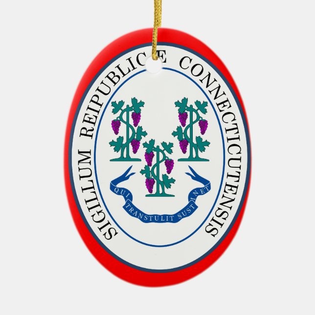 Connecticut Christmas Ornament* Ceramic Ornament (Front)