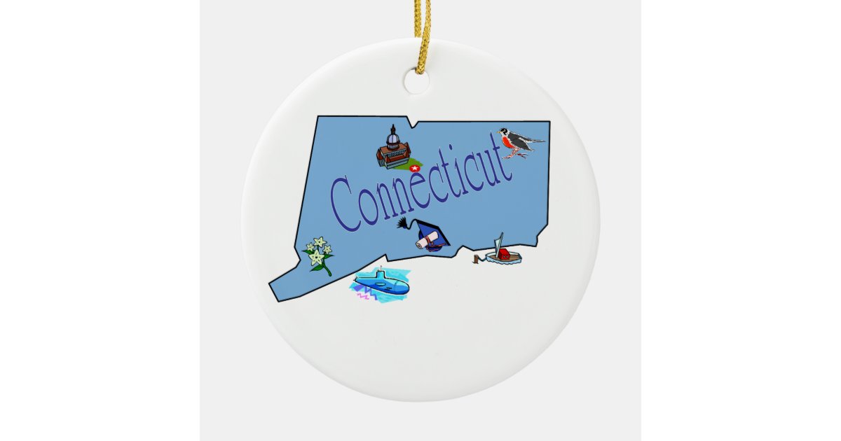 Connecticut Christmas Tree Ornament Zazzle