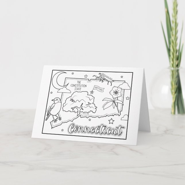 connecticut color me collage holiday card (Front)