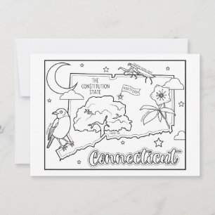 connecticut color me collage invitation