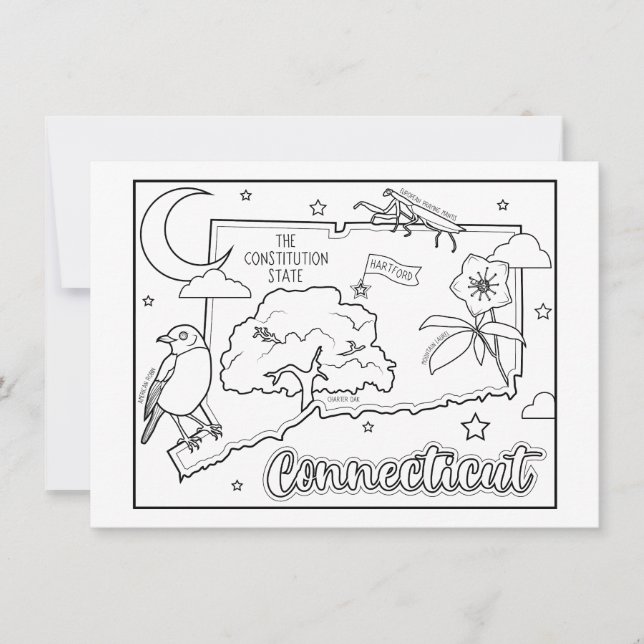 connecticut color me collage invitation (Front)