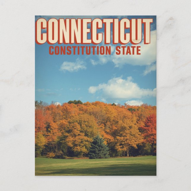 Connecticut Constitution State Fall Foliage Postcard (Front)