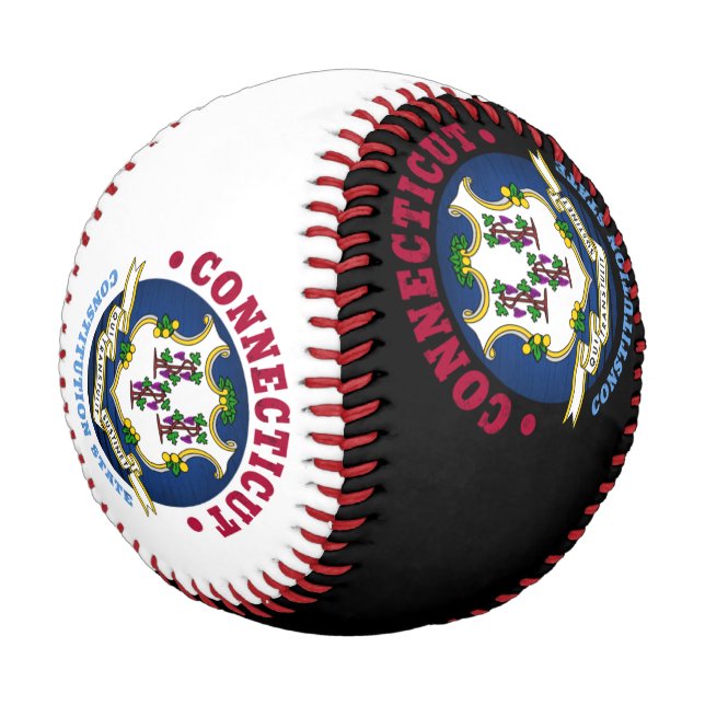 CONNECTICUT CONSTITUTION STATE FLAG BASEBALL (Angled)