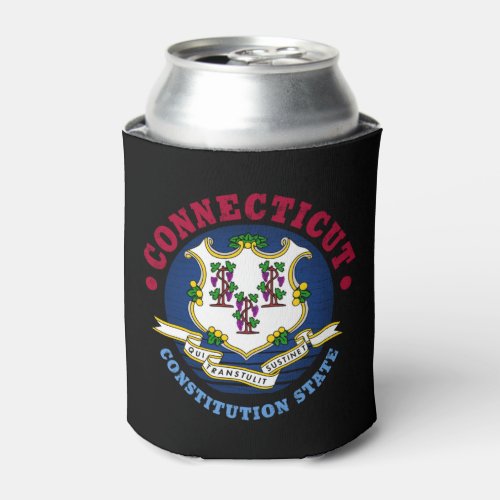 CONNECTICUT CONSTITUTION STATE FLAG  CAN COOLER