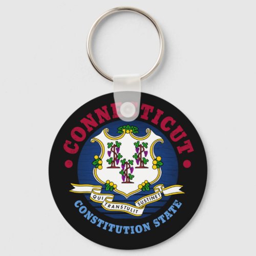 CONNECTICUT CONSTITUTION STATE FLAG KEYCHAIN