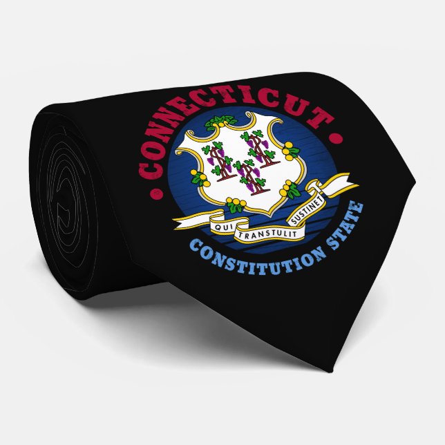 CONNECTICUT CONSTITUTION STATE FLAG NECK TIE (Rolled)