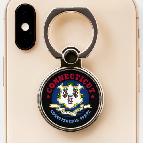 CONNECTICUT CONSTITUTION STATE FLAG PHONE RING STAND