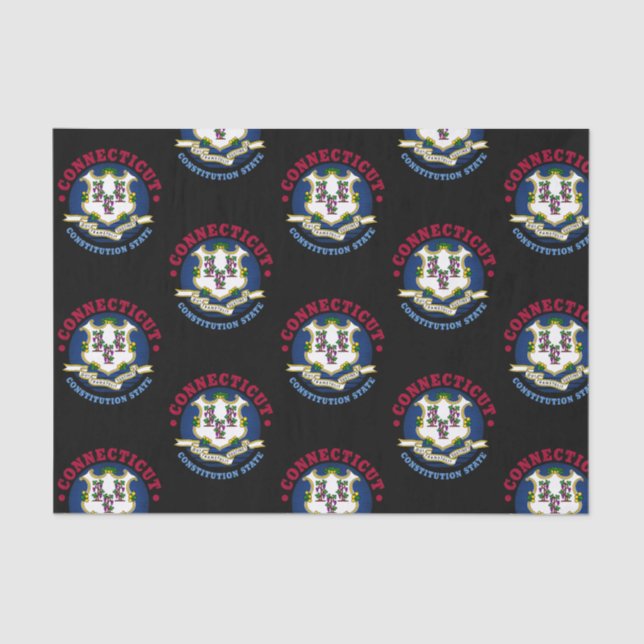 CONNECTICUT CONSTITUTION STATE FLAG TISSUE PAPER (Front)