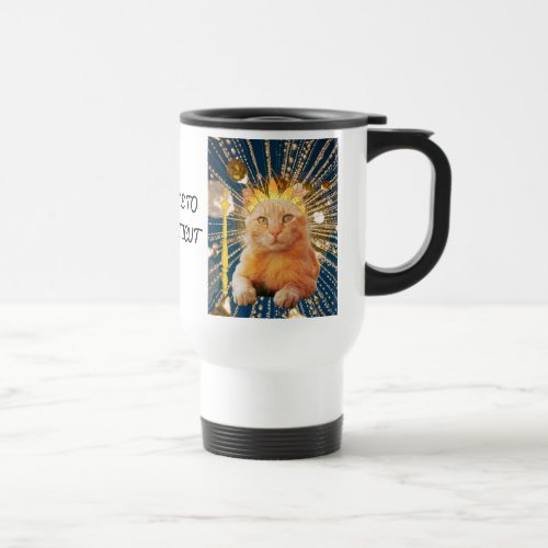 Connecticut Crowned Cat Companion  Travel Mug