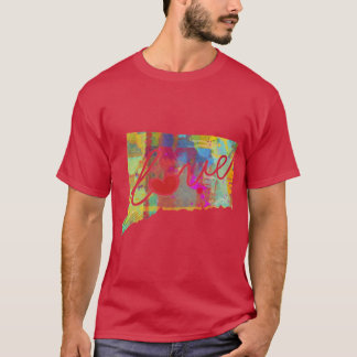 Connecticut CT Love A Colorful Watercolor State Ma T-Shirt