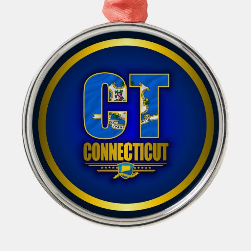 Connecticut CT  Metal Ornament