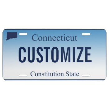 Connecticut Custom License Plate by StargazerDesigns at Zazzle