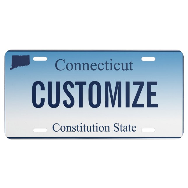 Connecticut Custom License Plate (Front)