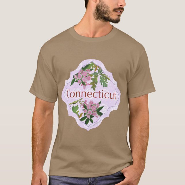 Connecticut Design Motif Illustration for Traveler T-Shirt (Front)