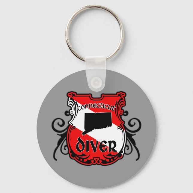 Connecticut Diver Keychain (Front)