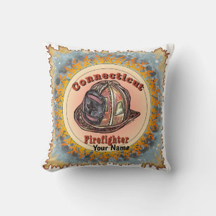 Connecticut Firefighter Throw Pillow