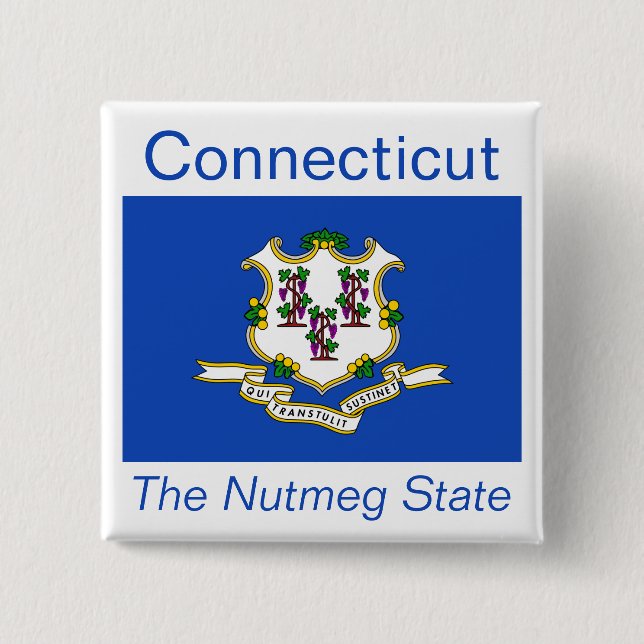 Connecticut Flag Button (Front)