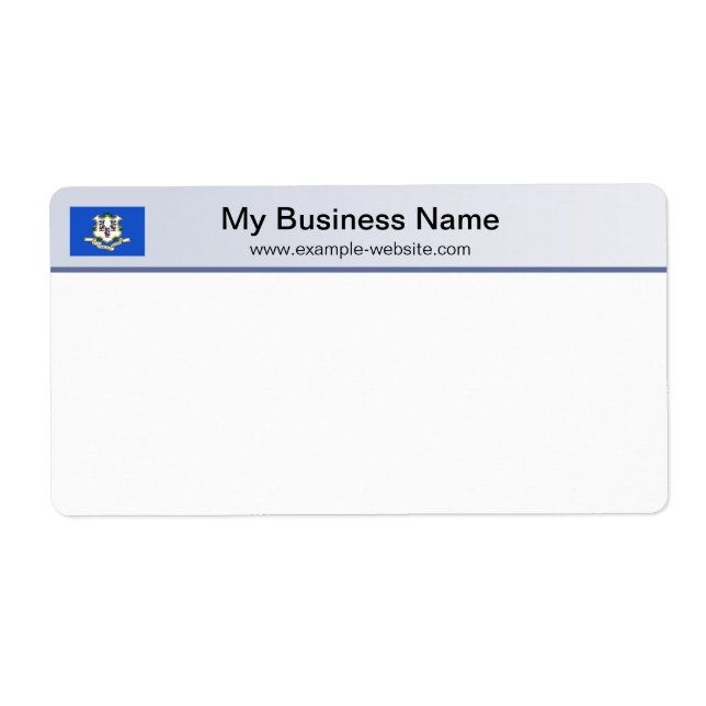Connecticut Flag Header Shipping Label (Front)