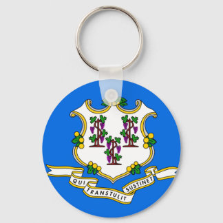 Connecticut Flag Keychain