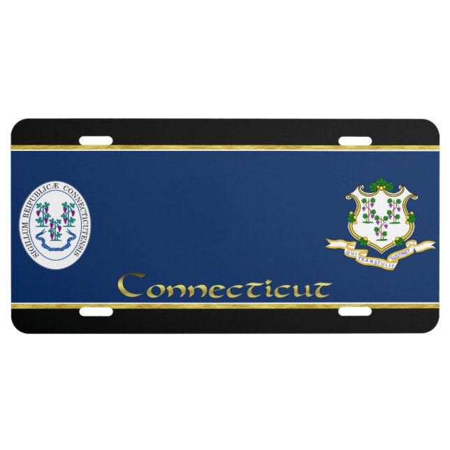 Connecticut flag license plate (Front)