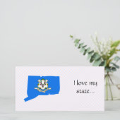 Connecticut Flag Map (Standing Front)