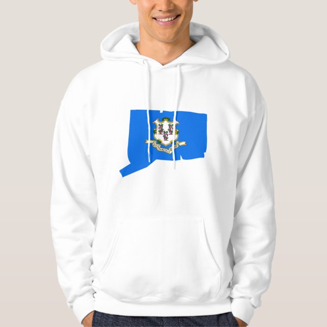 Connecticut Flag Map Hoodie (Front)