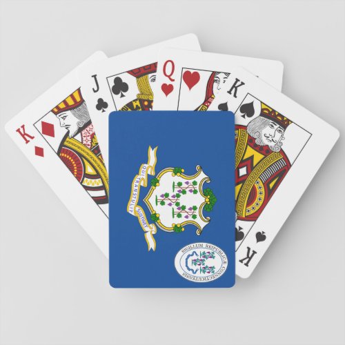 Connecticut flag poker cards