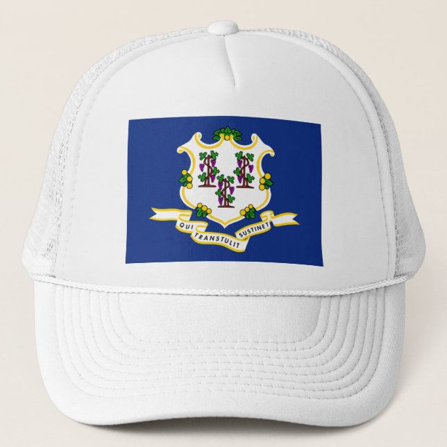 CONNECTICUT FLAG TRUCKER HAT (Front)