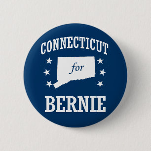 CONNECTICUT FOR BERNIE SANDERS PINBACK BUTTON