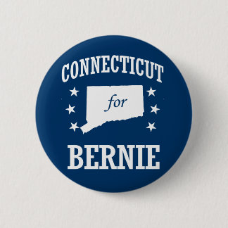 CONNECTICUT FOR BERNIE SANDERS PINBACK BUTTON