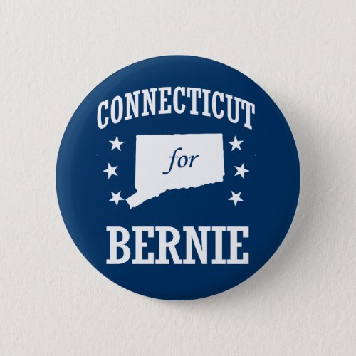 CONNECTICUT FOR BERNIE SANDERS PINBACK BUTTON