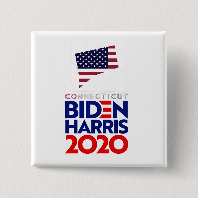 Connecticut for Biden Harris 2020 Button (Front)