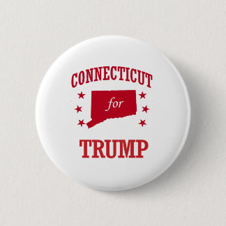 CONNECTICUT FOR DONALD TRUMP PINBACK BUTTON