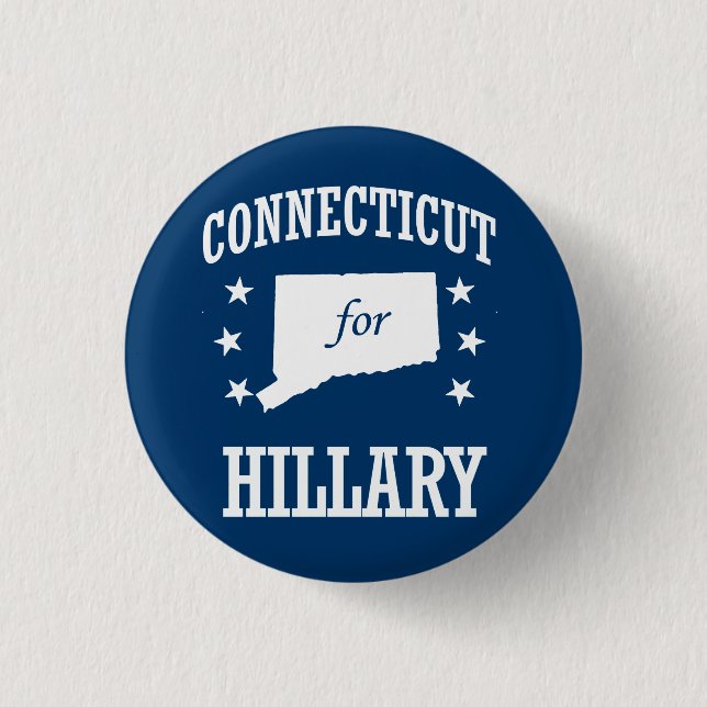 CONNECTICUT FOR HILLARY BUTTON (Front)