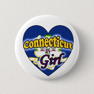 Connecticut Girl Pinback Button