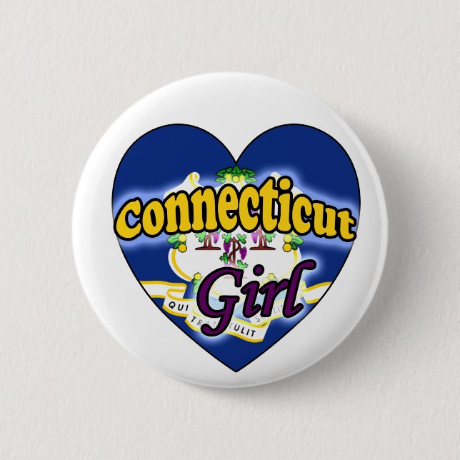 Connecticut Girl Pinback Button (Front)